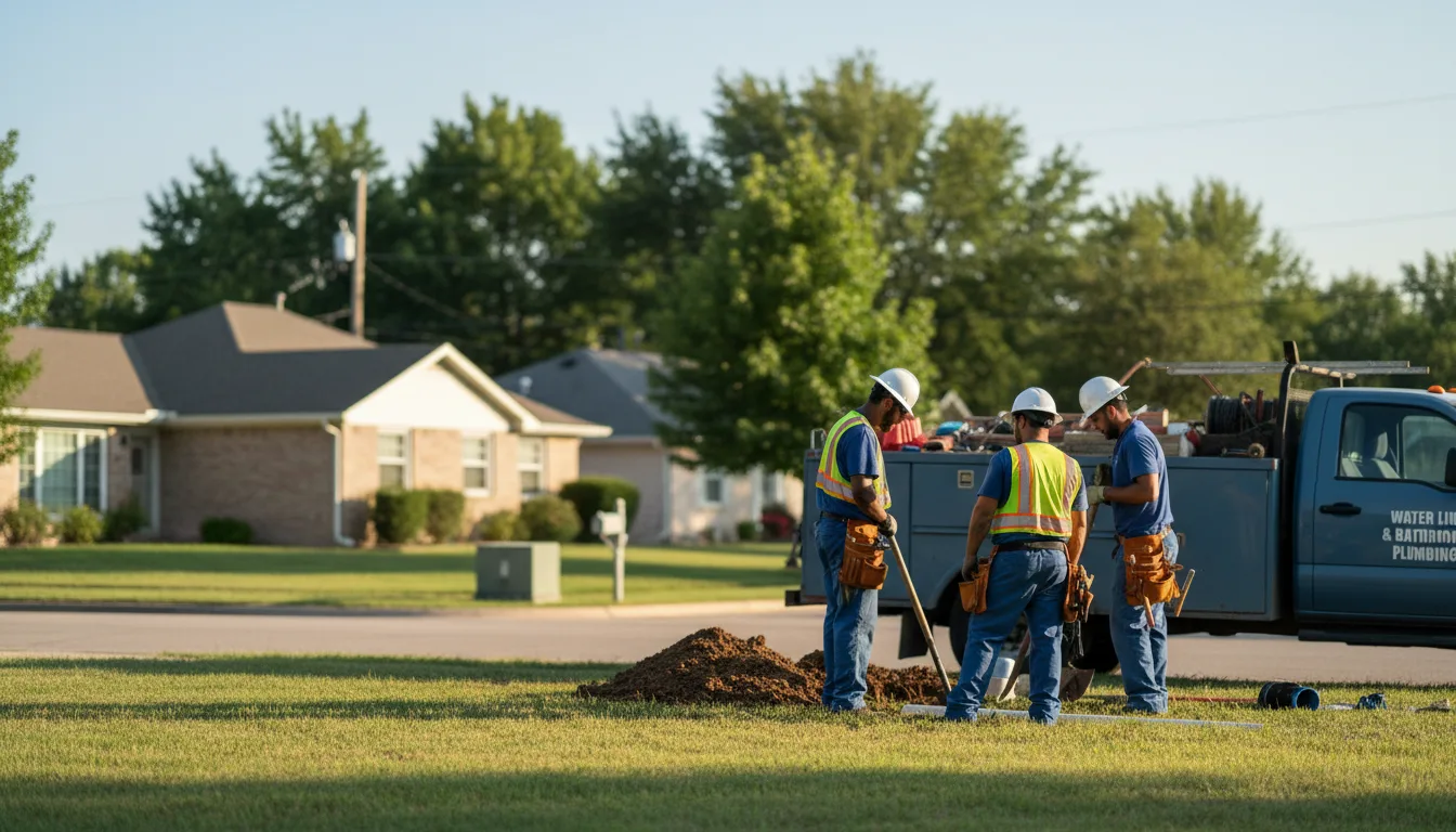 Residential water line and bathroom plumbing service in Sharon Center, OH